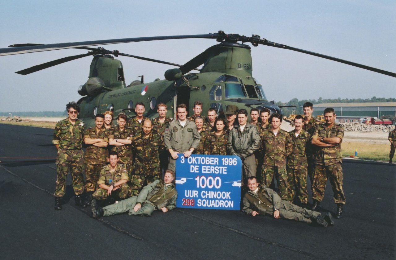 298 squadron bij de Chinook op Vliegbasis Soesterberg
