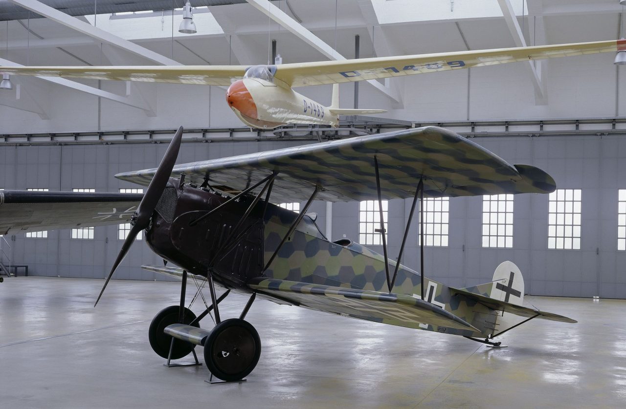 Fokker D.VII in het Deutsches Museum, München
